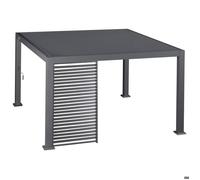 Persienne pour pergola bioclimatique ""Evora"" - 1/3 côté - 1,2 x 2,3 m Graphite - Hespéride