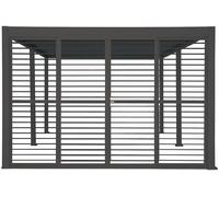 Persienne coulissante EVORA Argile Pour Côté 4 m - 2,4 x 3,7 Aluminium traité époxy Hespéride