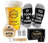 Personalised 18 Year Old Boy Gift 2008 Birthday Beer Gss,500 ml | Gift Set with Coaster and Engraved Bottle Open COFFRET THEMATIQUE