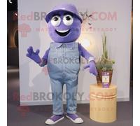 Personnage De Costume De Mascotte Redbrokoly De Bougie Parfumée À La Lavande Vêtu D'un Short En Jean Et De Montres Multicolore