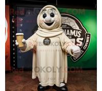 Personnage De Costume De Mascotte Redbrokoly Guinness Crème Habillé Avec Un Sweat-Shirt Et Des Épingles À Châle Multicolore
