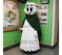 Personnage de costume de mascotte REDBROKOLY Guinness vert forêt habillé d'une robe de mariée et de clips d'écharpe