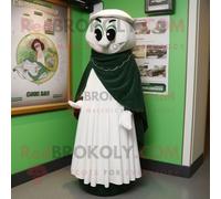 Personnage De Costume De Mascotte Redbrokoly Guinness Vert Forêt Habillé D'une Robe De Mariée Et De Clips D'écharpe Multicolore