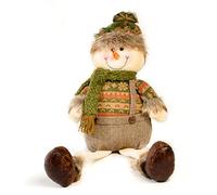 Personnage de Noël en Tissu - Bonhomme de Neige - 35 cm