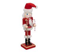 Personnage Déco Casse Noisette Père Noël 25cm Rouge