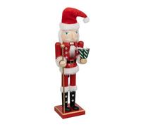Atmosphera Personnage déco Casse-Noisette Père Noël 38 cm Rouge