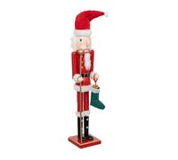 Personnage Déco Casse Noisette ""Père Noël"" 60cm Rouge