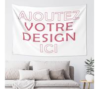 Personnalisable tapisserie personnalisé Tenture Murale Avec Photo Texte poster pour mariage famille cadeau commémoratif Tapisseries murales de décoration d'intérieur 150 cm x 150 cm