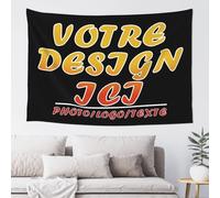 Personnalisable Tenture Murale personnalisé tapisserie Choisissez votre Photo et Texte poster pour mariage famille cadeau commémoratif Tapisseries murales de décoration d'intérieur 102 cm x 152 cm