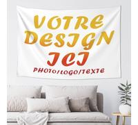 Personnalisable Tenture Murale personnalisé tapisserie Choisissez votre Photo et Texte poster pour mariage famille cadeau commémoratif Tapisseries murales de décoration d'intérieur 152 cm x 130 cm