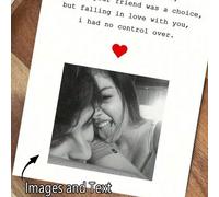[Personnalisé]1G Carte de vœux photo personnalisée avec enveloppe, convient pour l'amour, l'anniversaire, le manque, l'anniversaire et d'autres occasions - Cadeau idéal pour le partenaire ou l'ami, ca
