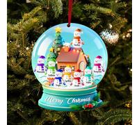 PersonnaliséEs Schneekugel Ornement, Custome Holz Kristallkugel Ornamente | PersonnaliséEs Boule De Cristal, PréNoms PersonnaliséS, Motif Bonhomme De Neige, Souvenir Familial, Cadeau De NoëL