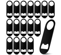 Perthlin 18 Packs Ouvre-Bouteille Plat en Acier Inoxydable Ouvre-Bouteille de Bière Ouvre-Bouteille de Barman à Clé Noire Outil d'Ouverture de Canette de Soda pour Cuisine, 3,46 Pouces