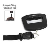 Pèse Bagage Électronique Compact Jusqu'À 50Kg Peson Digital Précision 10G Sangle YONIS Noir G