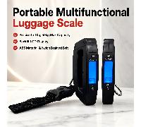 Pèse-bagage numérique portable, balance suspendue de haute précision 10g-50kg avec écran LCD rétroéclairé, corps en ABS & sangle en nylon, conversion 4 unités, fonction tare, pour peser les valises de