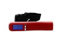 Pèse-bagages électronique. Précision 10 grammes, jusqu'à 40 Kg. Afficheur LCD rétroéclairé. - - ROUGE