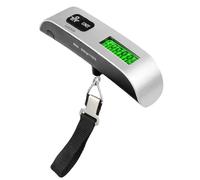 Pèse-bagages - Jucnuz - 13 × 3 × 6,5 cm batterie au lithium au design arrondi et écran LED rétroéclairé charge maximale de 50kg