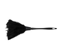 Pesfehhy 1 Pc Plumeau De Dinde À La Mode avec Poignée en Plastique Noir Outil De Nettoyage (Noir) 35Cm