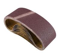 Pesfehhy 10PCS 75x533mm Bandes de Ponçage en Oxyde D'Aluminium 3"X21" Bandes Abrasives P60
