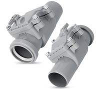 PEŠTAN™ Clapet Anti-Retour Ø DN 50 Gris | Clapet Grenouille Verrouillable pour Évacuation des Eaux Usées KG HT Tube HT