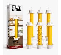 PestMentor Lot de 6 pièges à mouches adhésifs pour intérieur et extérieur | Crochet pour la cuisine, attrape les mouches, les moustiques, les moucherons et les mouches des fruits