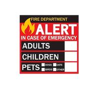 Pet Inside Sticker - Alert People And Pet Finder Sticker, High-Visibility Alarm Cling | Rain-Proof Pets Sticker's For Fire Department | For Home Window Door Crate Inside Residence