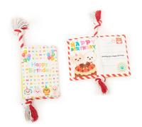 Pet London Carte d'anniversaire froissée pour chien,Jouet en corde à tirer et à froisser,Célébrez l'anniversaire du chien ou l'adoption,Cadeau doux pour chien ou chiot avec message d'anniversaire