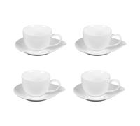 PETALE Tasse café 20 vec sous-tasse en porcelaine blanche - Les 4 TABLE PASSION
