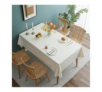 PETBNA Nappe enduite TPU imperméable Universelle pour Table et Table Basse Facile d'entretien Beige 130 * 180 cm