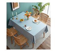 PETBNA Nappe enduite TPU imperméable Universelle pour Table et Table Basse Facile d'entretien Bleu Clair 120 * 120 cm