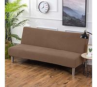 PETCUTE Housse Clic Clac Housse Canape Lit Extensible Anti-Taches Couvre Protection canapé sans Bras Brun Clair