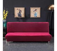 PETCUTE Housse Clic Clac Housse Canape Lit Extensible Anti-Taches Housse bz Housse de canapé sans Bras Rose Rouge