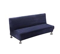 PETCUTE Housse Clic Clac Housse Canape Lit Extensible Anti-Taches Housse bz Housse de canapé sans Bras Bleu foncé
