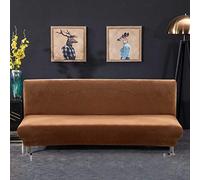 PETCUTE Housse Clic Clac Housse Canape Lit Extensible Anti-Taches Housse bz Housse de canapé sans Bras Marron
