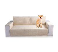 PETCUTE Housse de canapé Antidérapant Protège Canapé Protège Fauteuil Canapé Protecteur (Beige,3 Place)