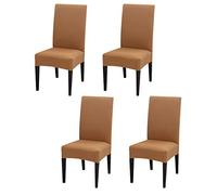 PETCUTE Housse de Chaise 4 Pièces, Universel Housse de Chaise Salle À Manger Extensible,Amovible Lavable Protection Chair Cover Epaisse pour Hotel, Restaurant, Banquet,Cuisine