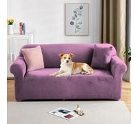 PETCUTE Housses de canapé Extensible Housse Canapé Velours 2places épais Couvre canapé couvertures Protecteur de Canape Violet Clair