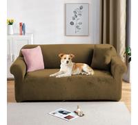 PETCUTE Housses de canapé Extensible Housse Canapé Velours 2places épais Couvre canapé couvertures Protecteur de Canape Vert foncé