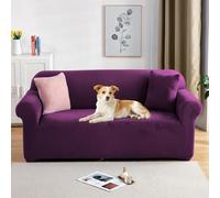 PETCUTE Housses de canapé Extensible Housse Canapé Velours 2places épais Couvre canapé couvertures Protecteur de Canape Violet