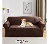 PETCUTE Housses de canapé Extensibles Housse Canapé Velours 2places épais Couvre canapé couvertures Protecteur de Canape Marron