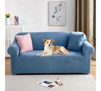 PETCUTE Housses de Fauteuil épaisse en Velours Housse de canapé Extensible Couvre Fauteuil Bleu Clair