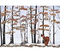 Peter Pauper Press Fox and Birches Holiday Cards