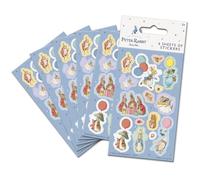 Peter Rabbit Lot de 6 feuilles d'autocollants pour sac de fête | Produit sous licence officielle | Parfait comme sac de fête ou cadeau de Noël, bleu, 16 x 7,5 cm