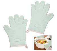 PetGlimmer 2 Pièce Gants Four Anti Chaleur, Gant Silicone Cuisine | Oven Mitts Résistants à la Chaleur, Antidérapante Gant de Cuisine Four, Intérieur en Coton, Manique Four pour Cuisine