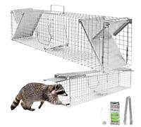 Petigi Piège à Animaux Humaine Animal Vivant Piège 102 x 20 x 27 cm Cage Chat Fouine Martre