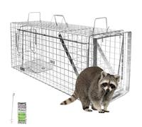 Petigi Piège à Animaux Humaine Animal Vivant Piège Cage 105 x 34 x 42 cm Chat Renard Castor Raton Laveur