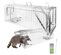 Petigi Piège à Animaux Humaine Animal Vivant Piège Cage 120 x 34 x 42 cm Chat Renard Castor Raton Laveur