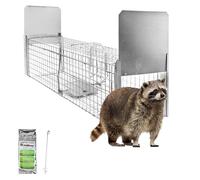 Petigi Piège à Animaux Humaine Animal Vivant Piège Cage 130 x 34 x 34 cm Chat Renard Raton Castor Laveur