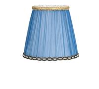 Petit abat-jour ensemble de 3 abat-jour de lustre, abat-jour en tissu cloche Clip sur abat-jour pour applique murale lustre à vis E14(bleu)