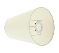 Petit Abat-jour Semi-circulaire Beige pour Lampe de Table E14 | Composite Tissu Pvc et Fer, Léger, Décoratif, Protection Visuelle, Salon et Hôtel, Installation Facile
